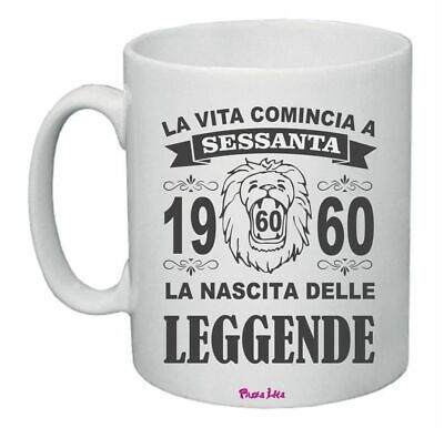 Tazza Mug Ceramica 8x10 cm Anno 1968 50 Anni Compleanno Festa Nascita Leggende 
