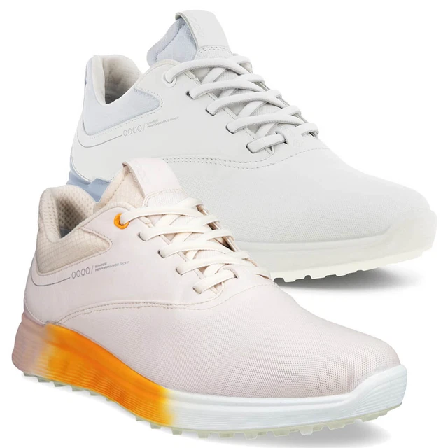 Ecco Femmes 2023 W S-THREE Cuir Imperméable Respirant Crampons Golf Chaussures