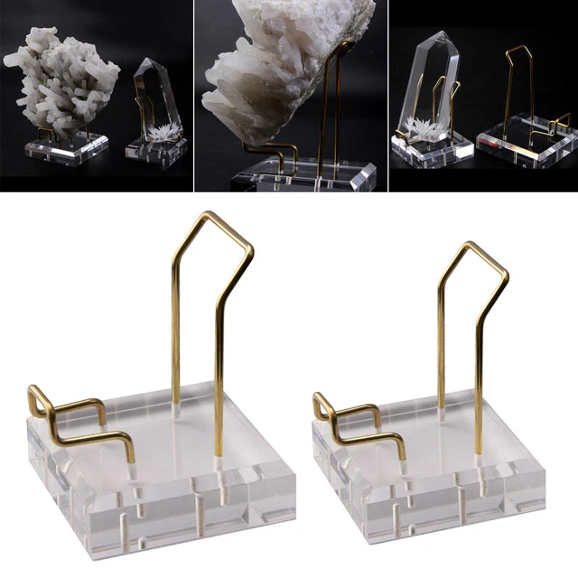 ACRYLIC DISPLAY Holder, Display Easel Stands for Rock Mineral Agate 15