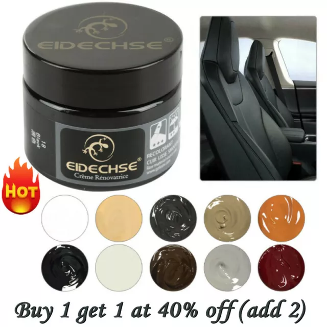 Leather Repair Filler Cream Kit Restore Car Seat Sofa Scratch Scuffs Hole Rip`