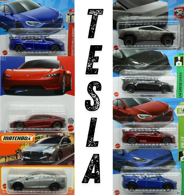 Lotto 3 Modellini Tesla Hot Wheels & Matchbox: Tesla Model S - Foto 5