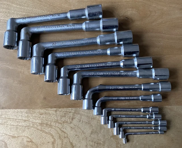 Lot De 6 Clés Facom – 5 Clés à Pipe + 1 Mixte, Acier Chromé, Neuves