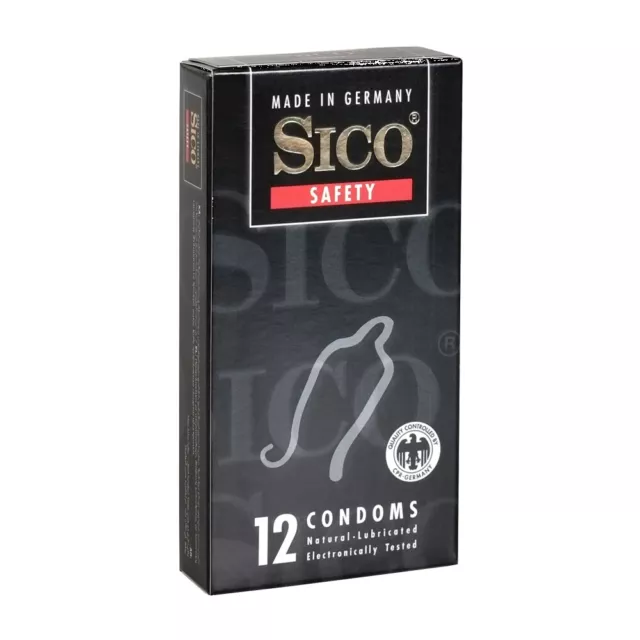 12 SICO Safety Kondome - Starke Markenkondome für intensive Gefühle - MHD 12/24