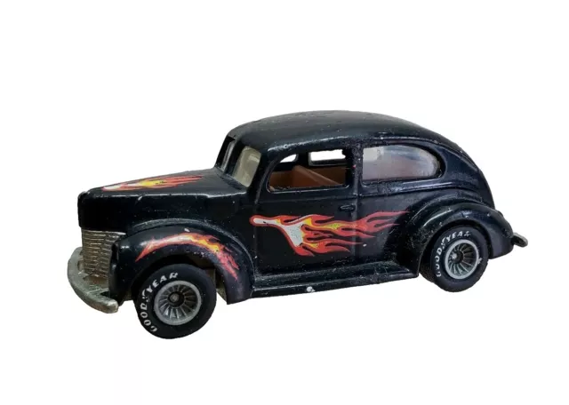Vintage Hot Wheels '40 Ford 2-Door Real Riders 1982 Rare Goodyear Tires Flames