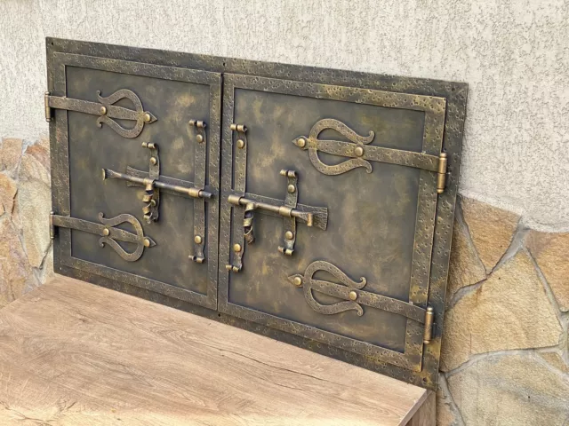 Oven Door Farmhouse Medieval Antique Fireplace Poker Decor Iron Gift