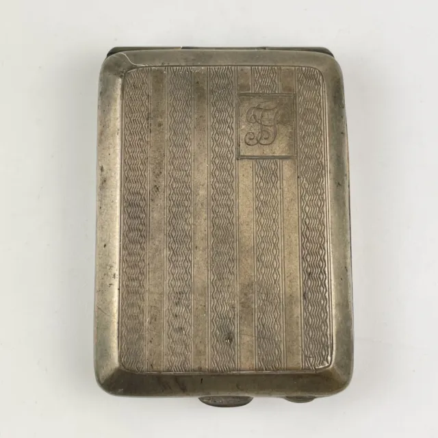 Antik Massiv Silber Streichholzschachtel Etui 6,3 cm x 4,5 cm Docker & Burn Ltd 1927