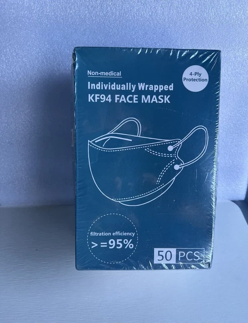 50PCS Muticolor Individually Wrapped KF94 FACE MASK 4-Ply protection
