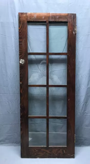 Antique Single 8 Lite Casement 18x47 Cabinet Cupboard Window Vintage 1862-22B