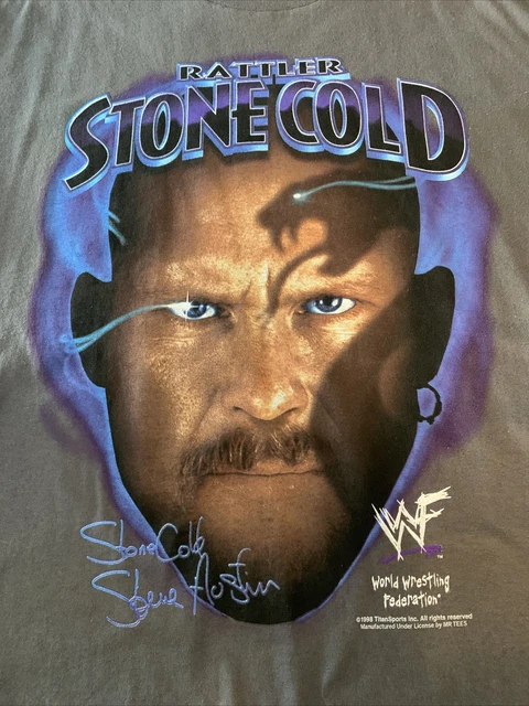VTG STONE COLD -STEVE AUSTIN..1998..WWF..TITAN..Large Gray T-SHIRT..NEW TAGS
