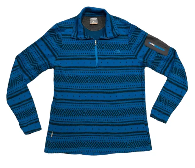 Icebreaker Merino 260 Vertex Long Sleeve Half Zip Icon Fairisle Alpine Base XL