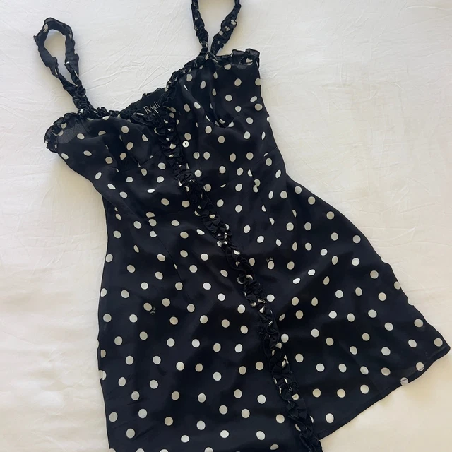 REALISATION PAR NWT Emilie Black 100% Silk Patterned Mini Dress Size Medium  $169.00 - PicClick