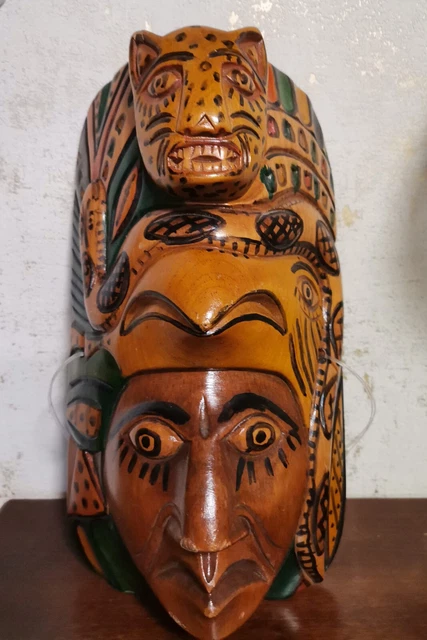 Tukan Holz Wand Maske 50cm - Afrikanische Handarbeit Aus Bali