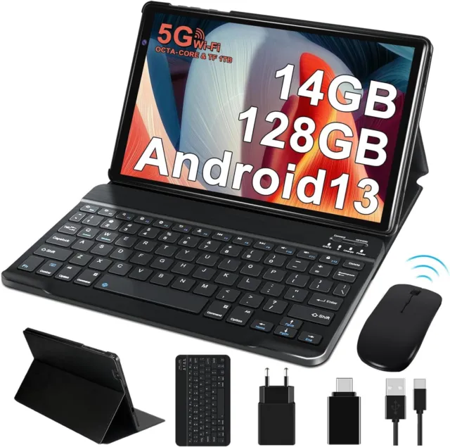 TABLET PC 10 Pollici Tablet Android 13 5G WiFi Octa-Core 2.0 GHz  14GB+128GB(1TB) EUR 137,56 - PicClick IT