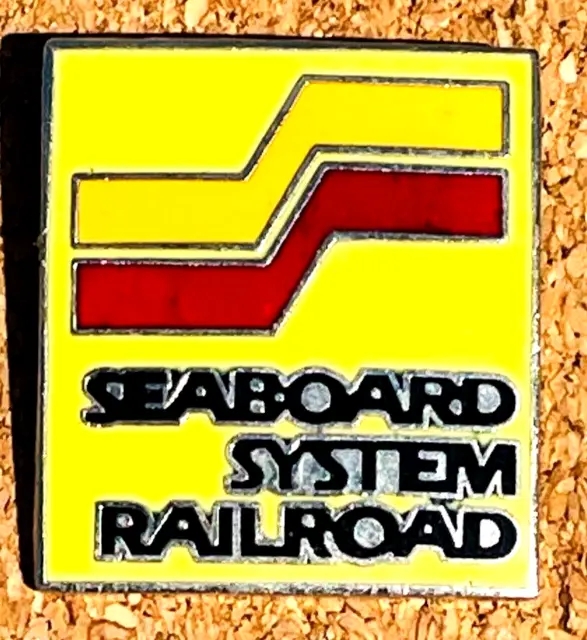 Seaboard System Railroad Metal Pin Collectible Train Locomotive RR Pinback