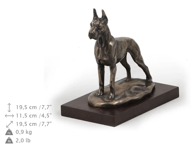 Bull terrier inglés, estatua base de blanco madera perro, de edición limitada, ArtDog - España
