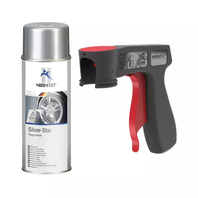 Spray Peinture Silver Étoile Jantes Argent Laque Vernis de Voiture 1x 400ml + Pg