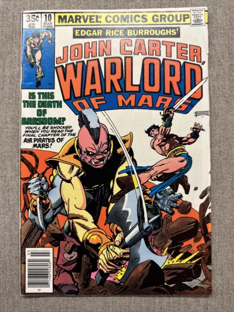 Marvel Comics "John Carter Warlord of Mars" #10 1977 VF