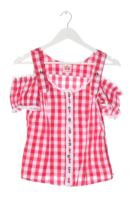 Camicia folcloristica Spieth & Wensky donna taglia DE 36 bianco-rosso look casual