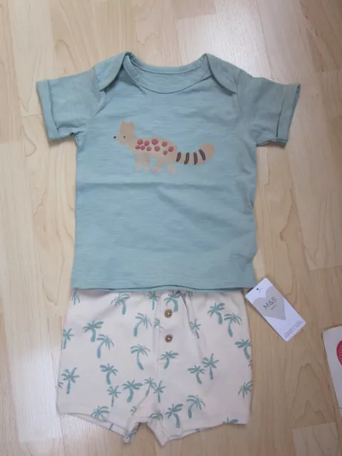 M&S Baby Two Piece Summer Outfit Age 9-12 Months Bnwt