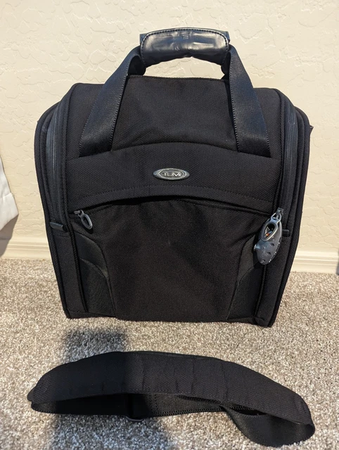 Tumi T3 Black Nylon Cabin Bag Travel 6554D Carryon Shoulder Luggage 13*13*6