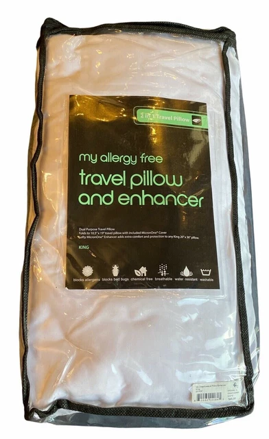 My Allergy Free Travel Pillow and Enhancer 20 in x 36 in King White