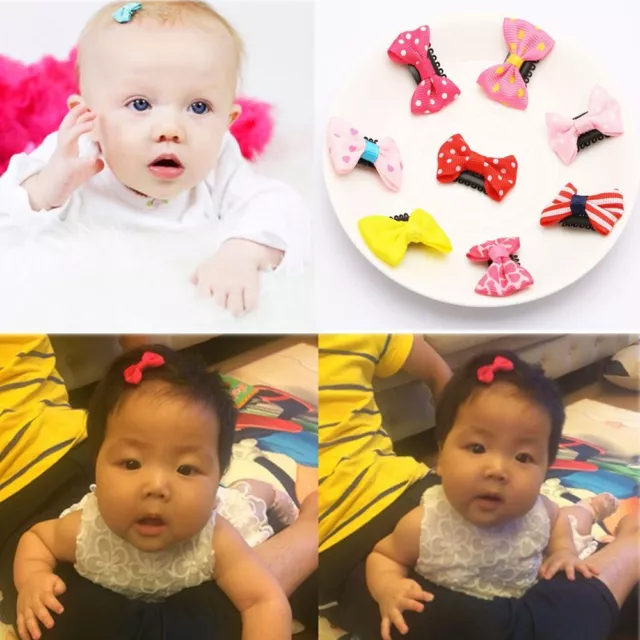 Safety Newborn Infant Girl's Fashion Headwear Bow Mini Hair Clip Baby Hairpin