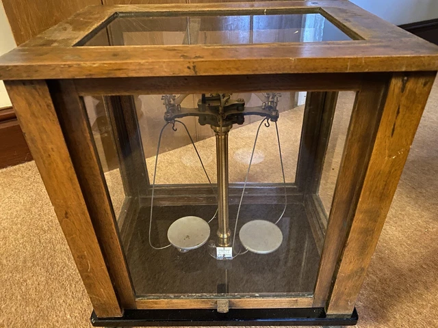 ANTIQUE VINTAGE LABORATORY scales Precision Balance - chemical ...