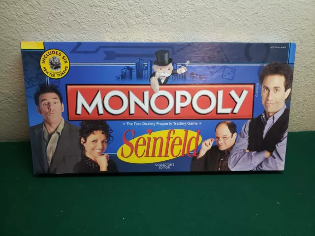 Seinfeld Monopoly Board Game Collectors Edition, 2009 USA Opoly, New in Open Box