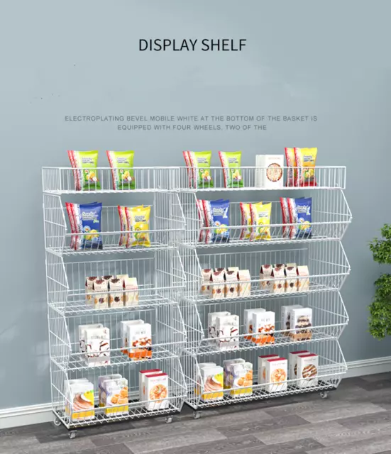 Supermarket Groceries Display Shelf Convenience Store Retail Basket Stand Rack