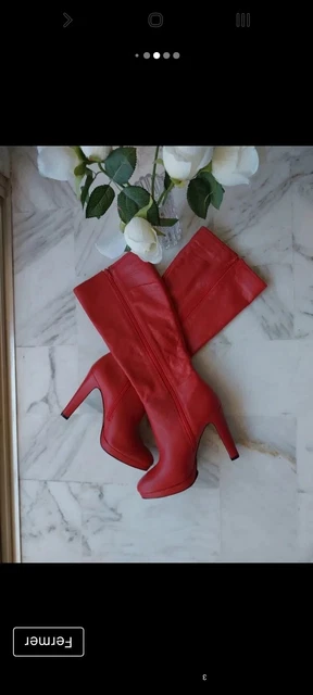 BOTTES TOUT CUIR Rouge San Marina P.38 EUR 90 00 PicClick FR