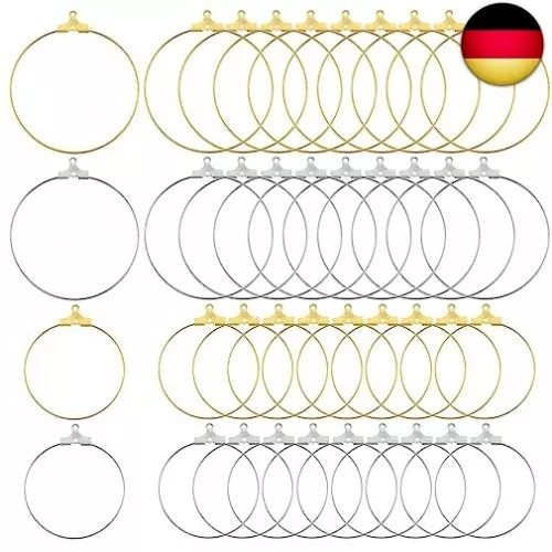 Runde Ohrring Rohlinge 40 Stück Ohrring Hoop Ohrringe Selber Machen Set