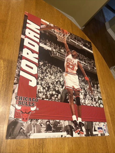 STARLINE★90&#39;sVINTAGE★マイケルジョーダン★ポスター★USA製 VINTAGE 1990 STARLINE NBA CHICAGO BULLS MICHAEL JORDAN DUNK