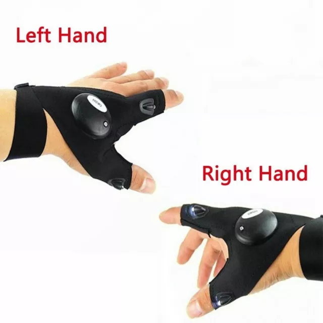 Finger Glove with LED Light Flashlight Gloves Outdoor Gear Rescue Night Fishing