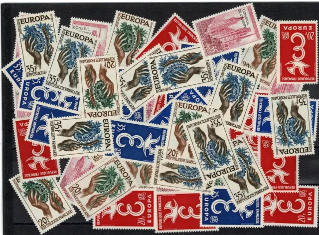 France Lot De Timbres Neufs Faciale 2900 Anciens Francs B127