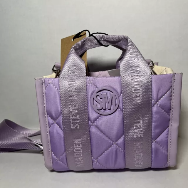 Steve Madden Bminnie Lavender Crossbody tote Purple Puffy Mini