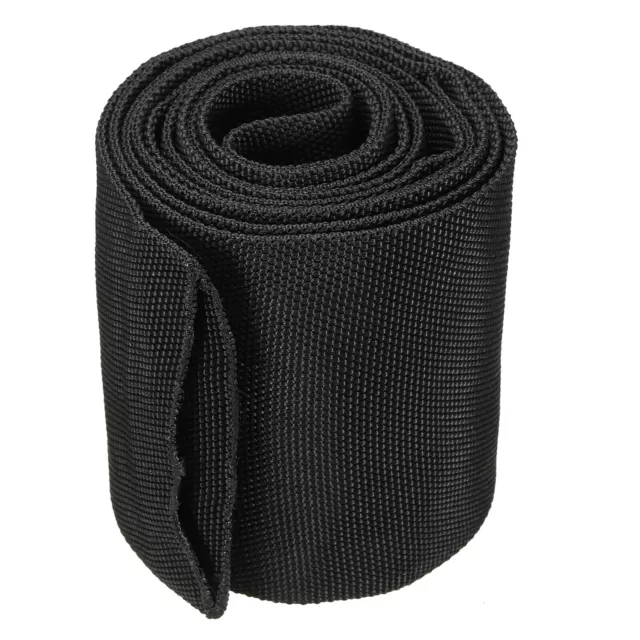 4.5" Flat Dia 6.5FT Nylon Protective Hose Sleeve, Cable Cover Protection Black