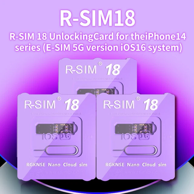 R-SIM 18 Nano Unlock scheda RSIM per iOS 16 iPhone 14 Plus 13 12 Pro Max 11 Pro F3