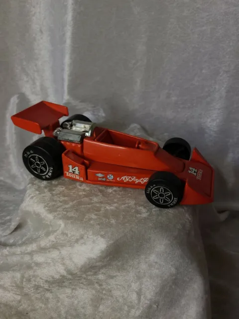 Vtg 1979 Tonka AJ FOYT JR Orange Race Car #14 Indy Racing Car