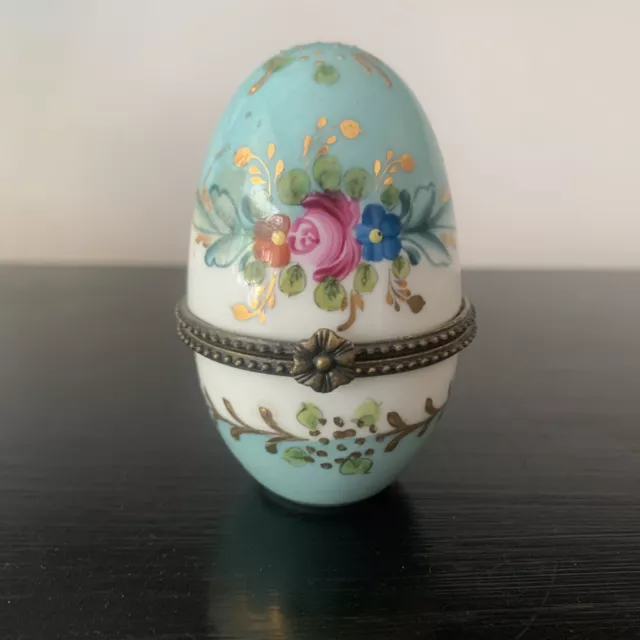 Limoges Porcelain Egg Trinket Box