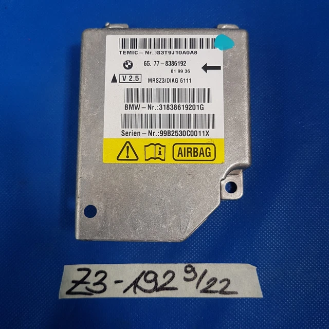 BMW Z3 ROADSTER Steuergerät Airbag Sensor AB Modul 8386192 EUR 249,00