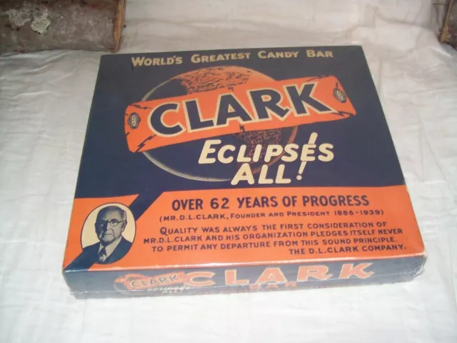 Old Vintage CLARK Candy Bar Box Eclipses All