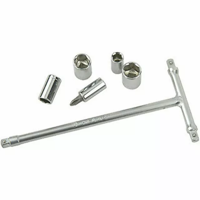 Tusk 3-Way Mini T-Handle Wrench Tool Kit 1/4" Drive,Motorcycle,ATV,UTV,Dirt Bike