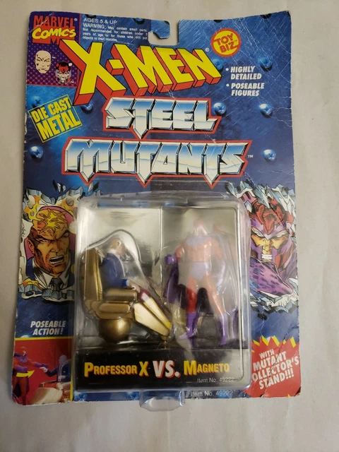 1994 TOYBIZ MARVEL X-MEN STEEL MUTANTS PROFESSOR X vs MAGNETO new  Pkg Damage