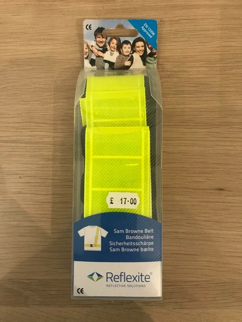 Reflexite Sam Browne Belt. Hi viz yellow. Size Small/Medium