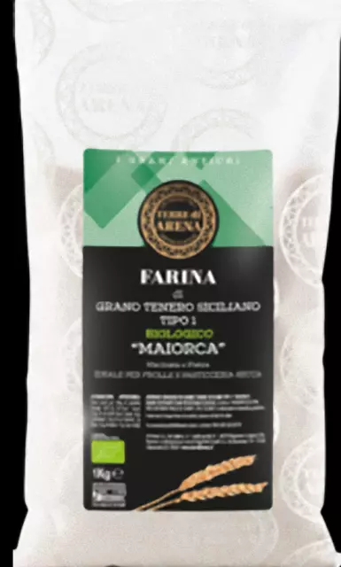 Farina di Grano Tenero Siciliano Tipo 1 Biologico Maiorca  5 kg Codice F+