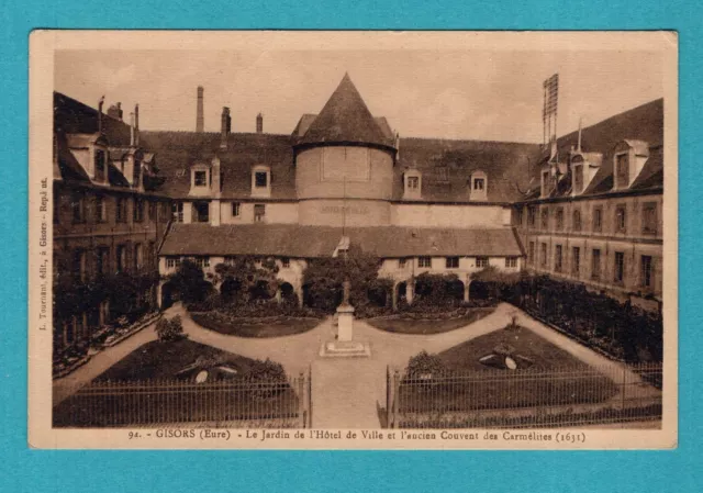 Gisors , Le Jardin de l'Hôtel de Ville  : CPA , Carte Postale ancienne /Nb