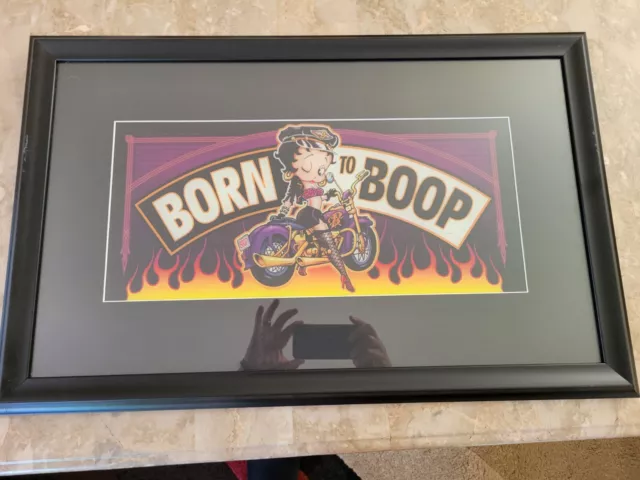 Bally Casino BETTY BOOP "BORN TO BOOP" Slot Cut Glass Decor - Customed Framed