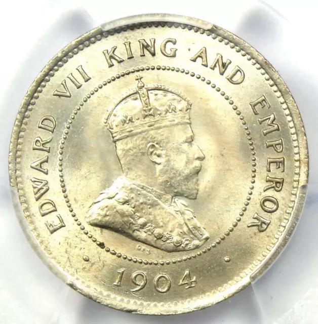 1904 Jamaica Edward Farthing 1/4D Coin - Certified PCGS MS65 (Gem BU UNC) - Rare