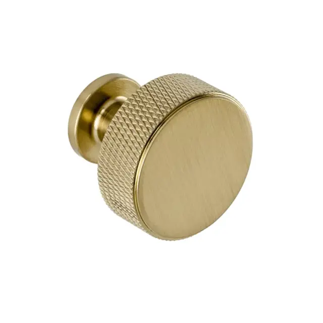 Kent Knurled 1-3/8 In. Satin Brass Cabinet Knob (5-Pack)
