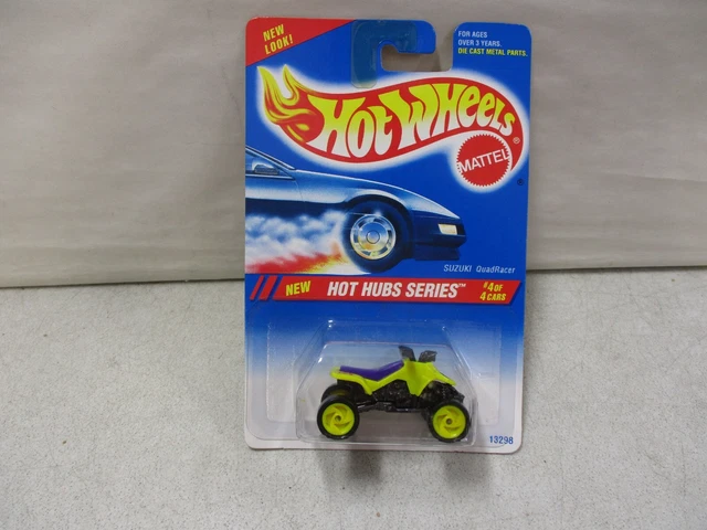 1994 HOT WHEELS Suzuki QuadRacer Hot Hubs Series #4 de 4 voitures scellées Pkg EUR 5,51